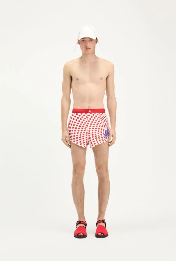 The red polka-dot swim slip The red polka-dot swim slip