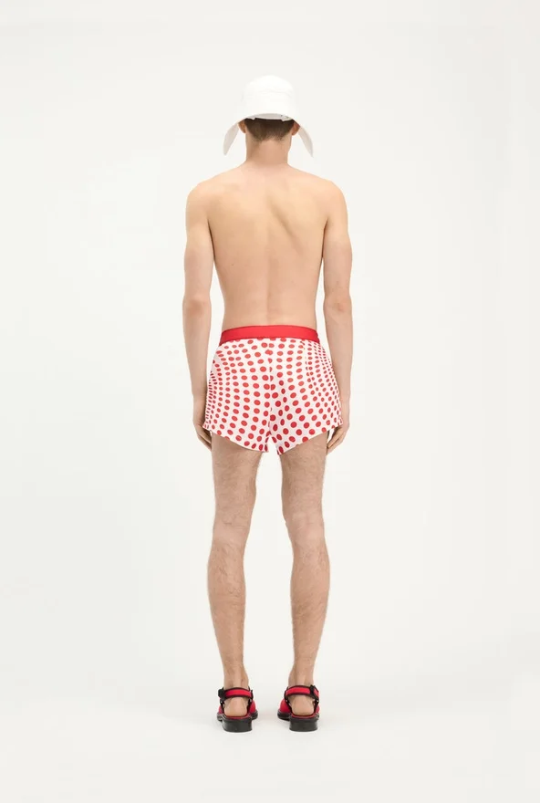 The red polka-dot swim slip The red polka-dot swim slip