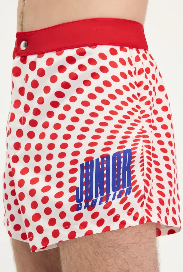 The red polka-dot swim slip The red polka-dot swim slip